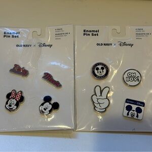 Old Navy x Disney Mickey and Minnie Enamel Pin Sets